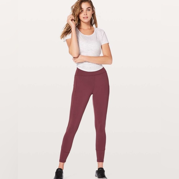 Lululemon In Movement 7/8 Tight *Everlux-Redwood - Picture 2 of 9